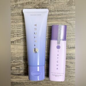 New in Box ✨ Tatcha The Rice Wash (4oz) & The Silk Sunscreen (1.7oz)